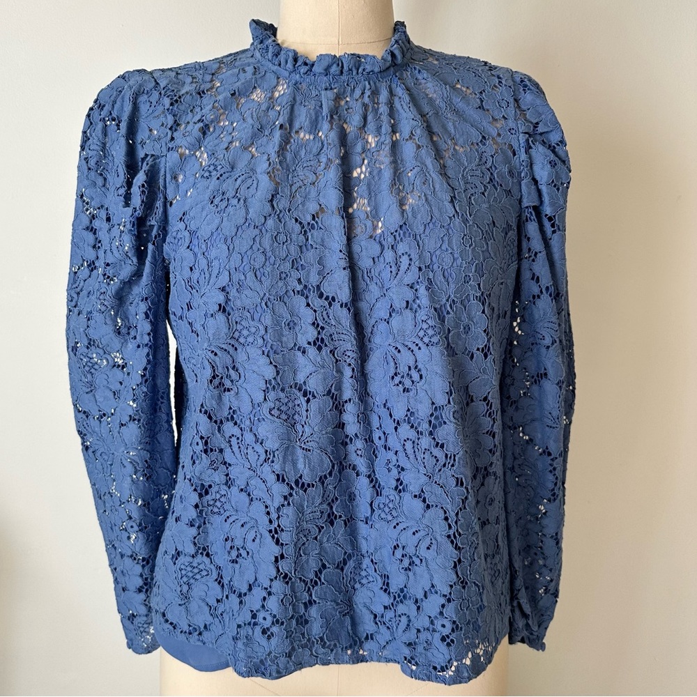 Express Mock-neck Lace Blouse